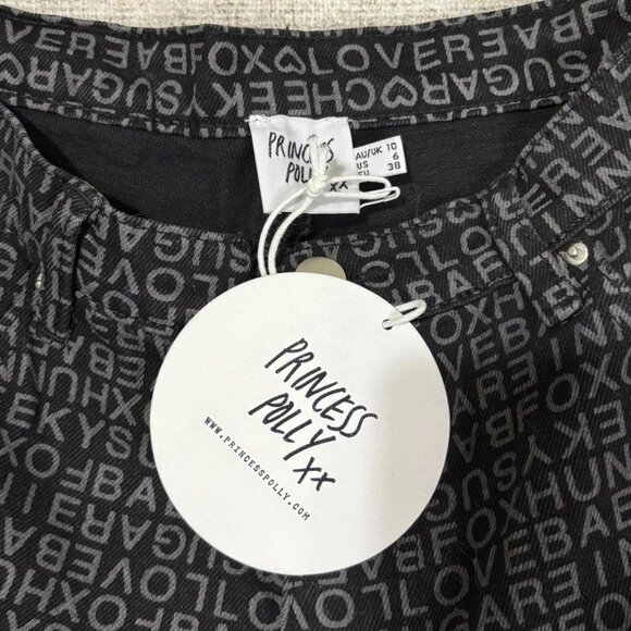 Black & grey Princess Polly trousers/pants - Picture 4 of 7